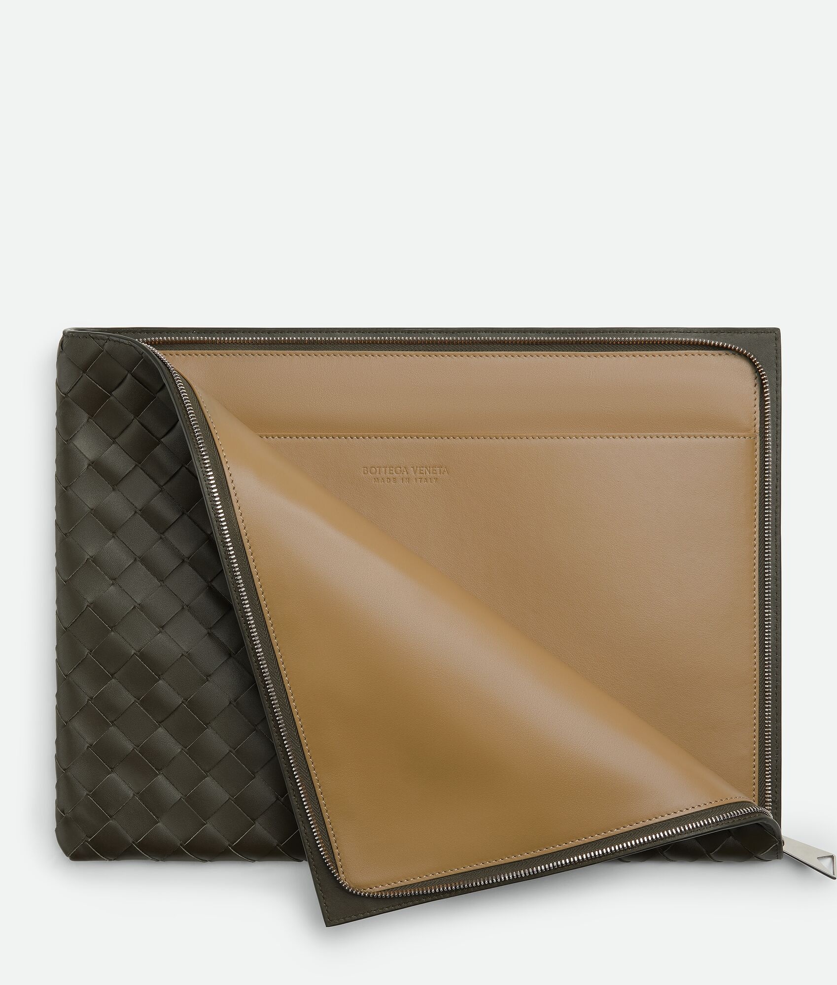 Intrecciato Half Zipped Pouch - 2