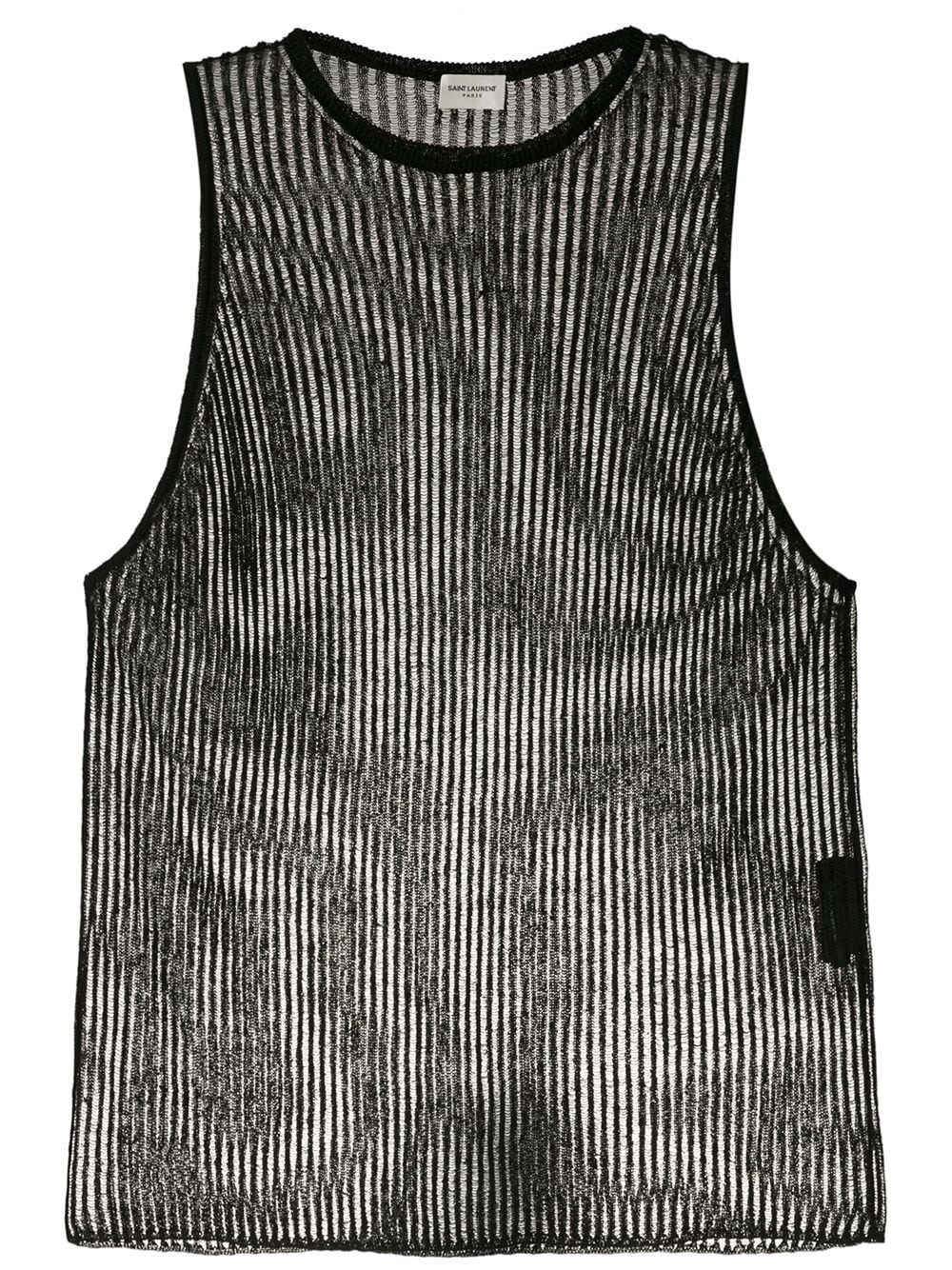 sheer ribbed tank top - 1