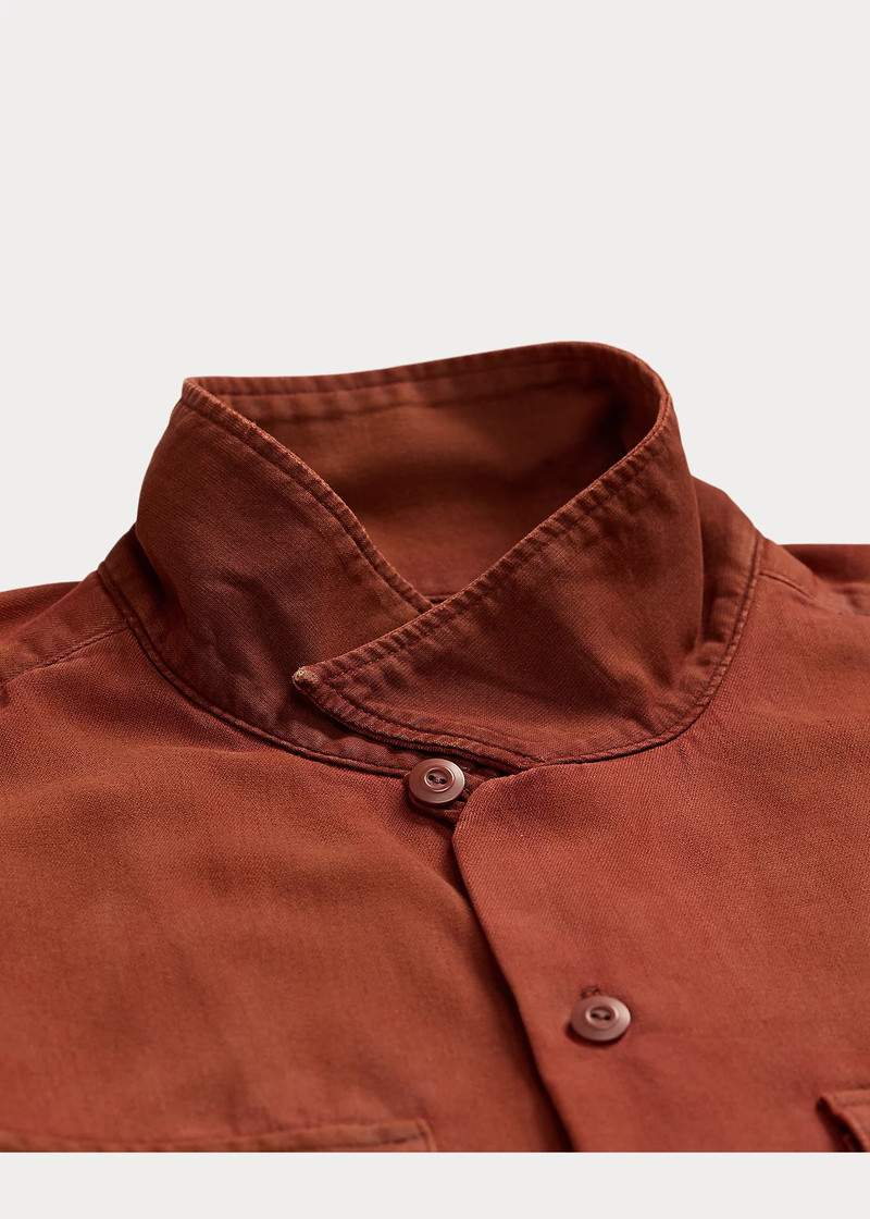 Garment-Dyed Twill Camp Shirt 4