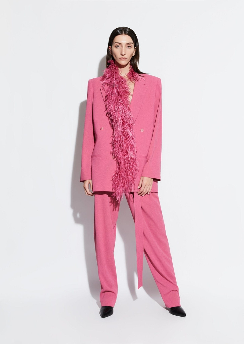 LAPOINTE Pebble Crepe Belted Trouser outlook