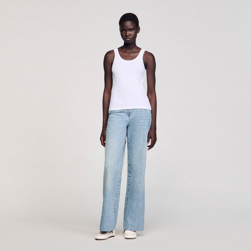 Sandro VEST TOP WITH RHINESTONES outlook