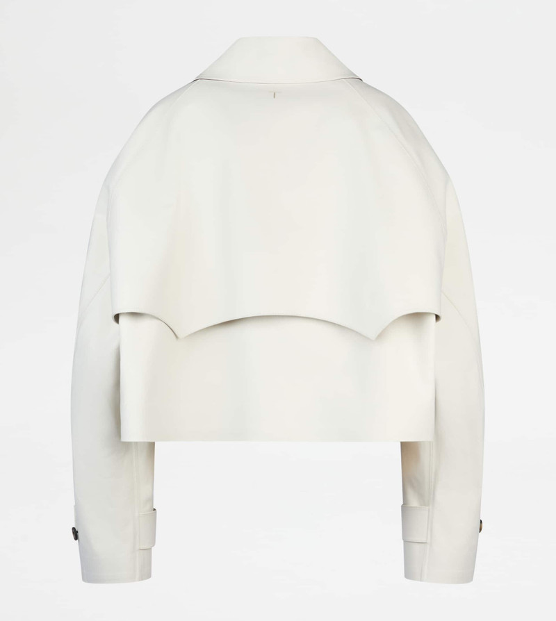 Tod's SHORT JACKET IN COTTON - WHITE outlook