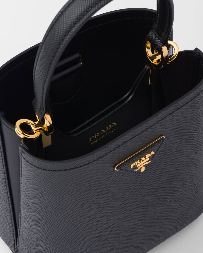 Small Saffiano Leather Prada Panier Bag 5