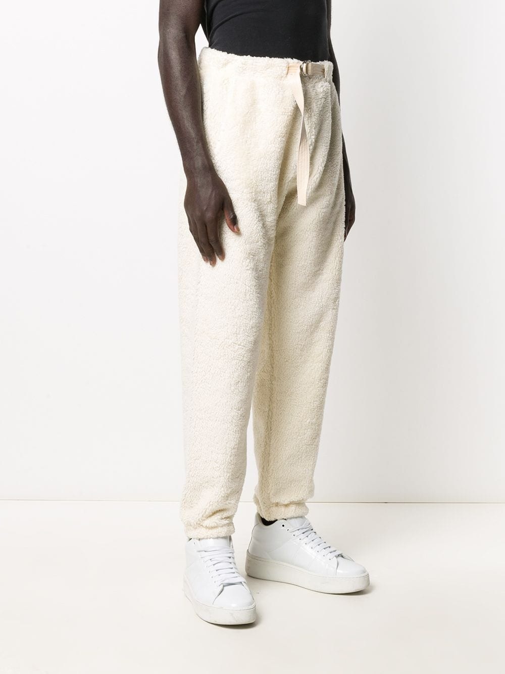 shaggy fleece track pants - 3