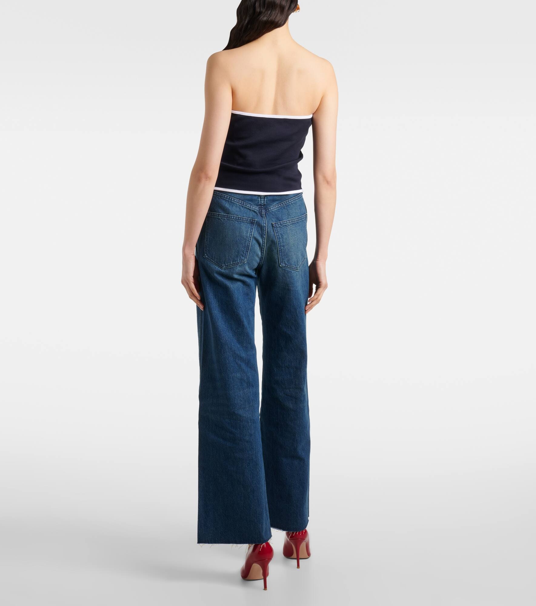 Valley cotton-blend tube top - 3