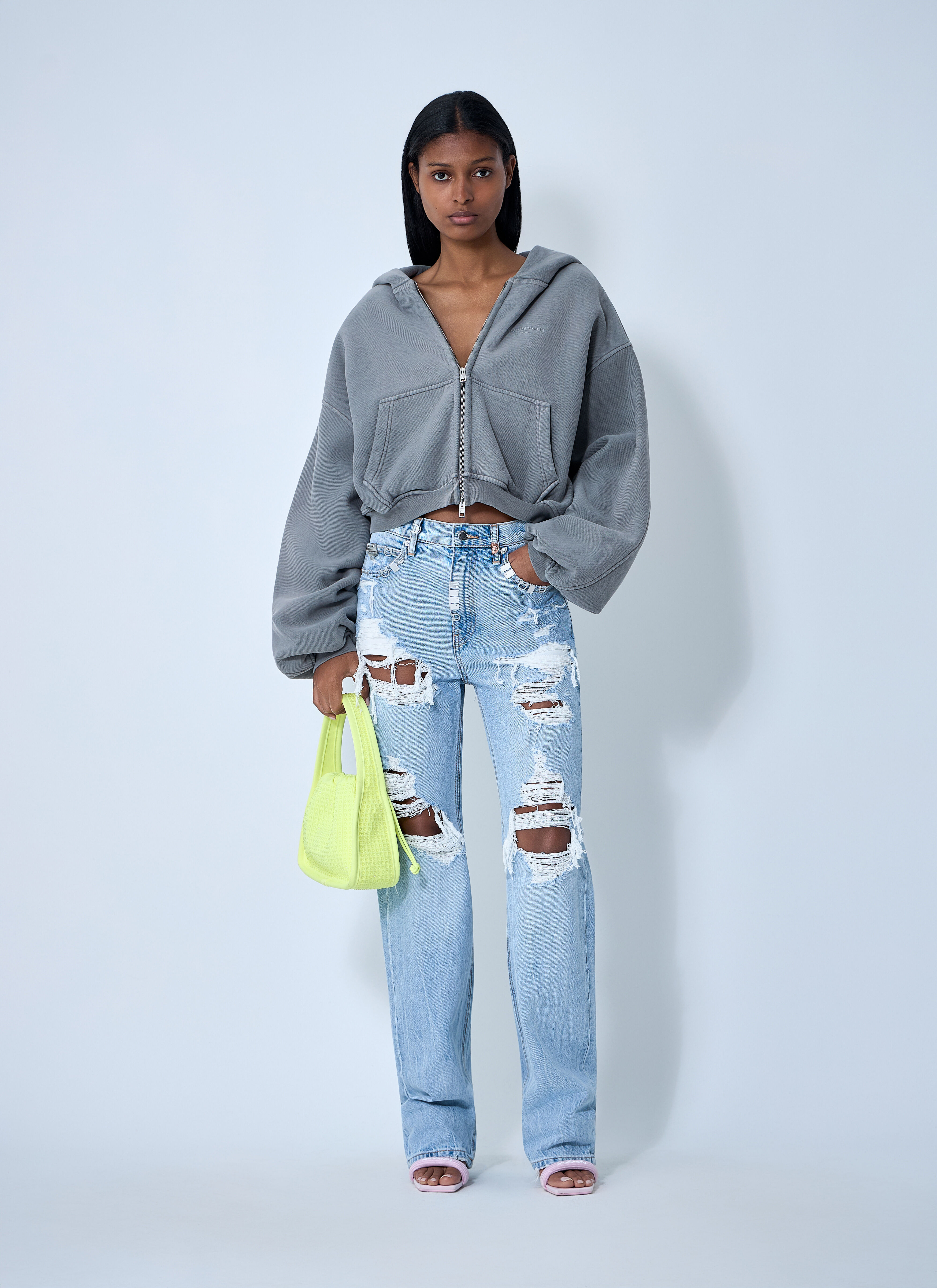 Crop Zip-Up Sweateshirt - 2