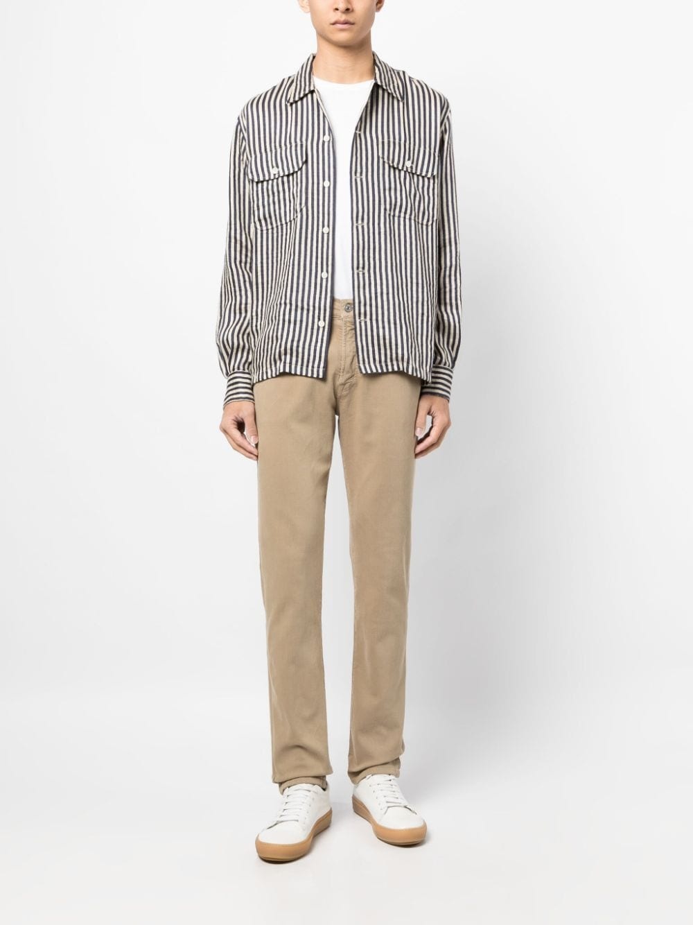 mid-rise straight-leg trousers - 2