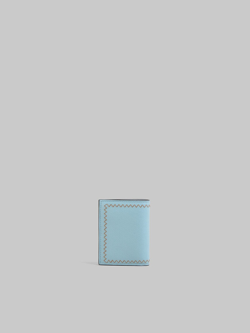 SKY BLUE BI-FOLD WALLET WITH MARNI MENDING EMBROIDERY 3