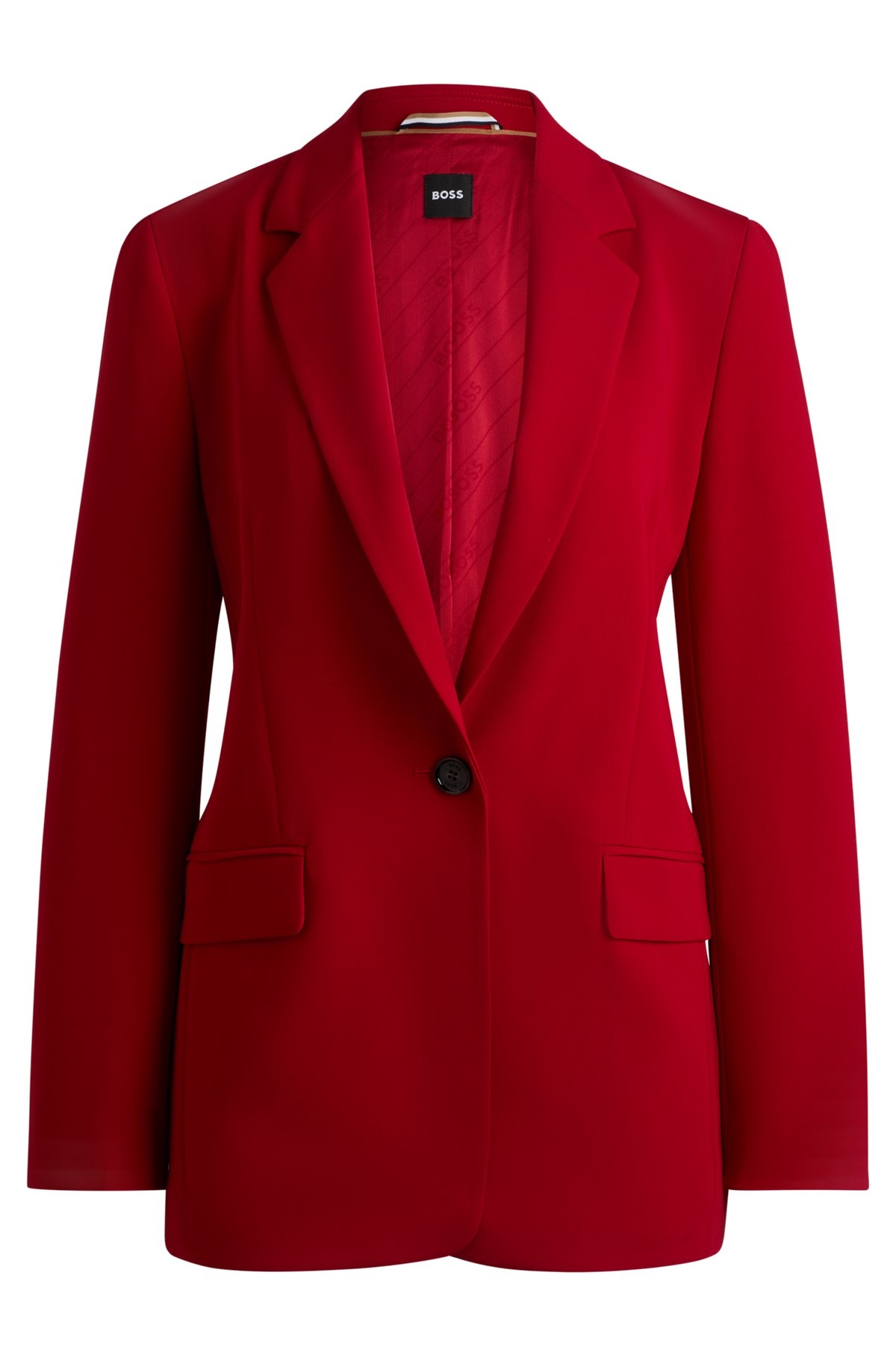 REGULAR-FIT JACKET IN CREASE-RESISTANT CREPE - 1
