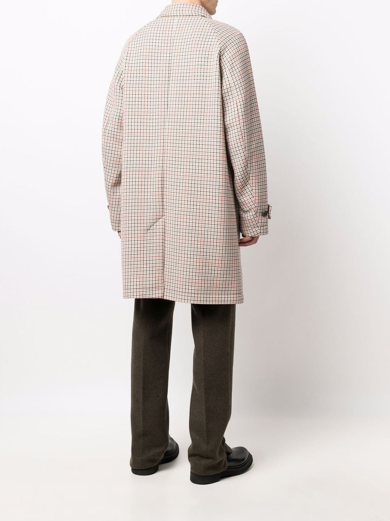 x Russell Athletic single-breasted houndstooth motif coat 4