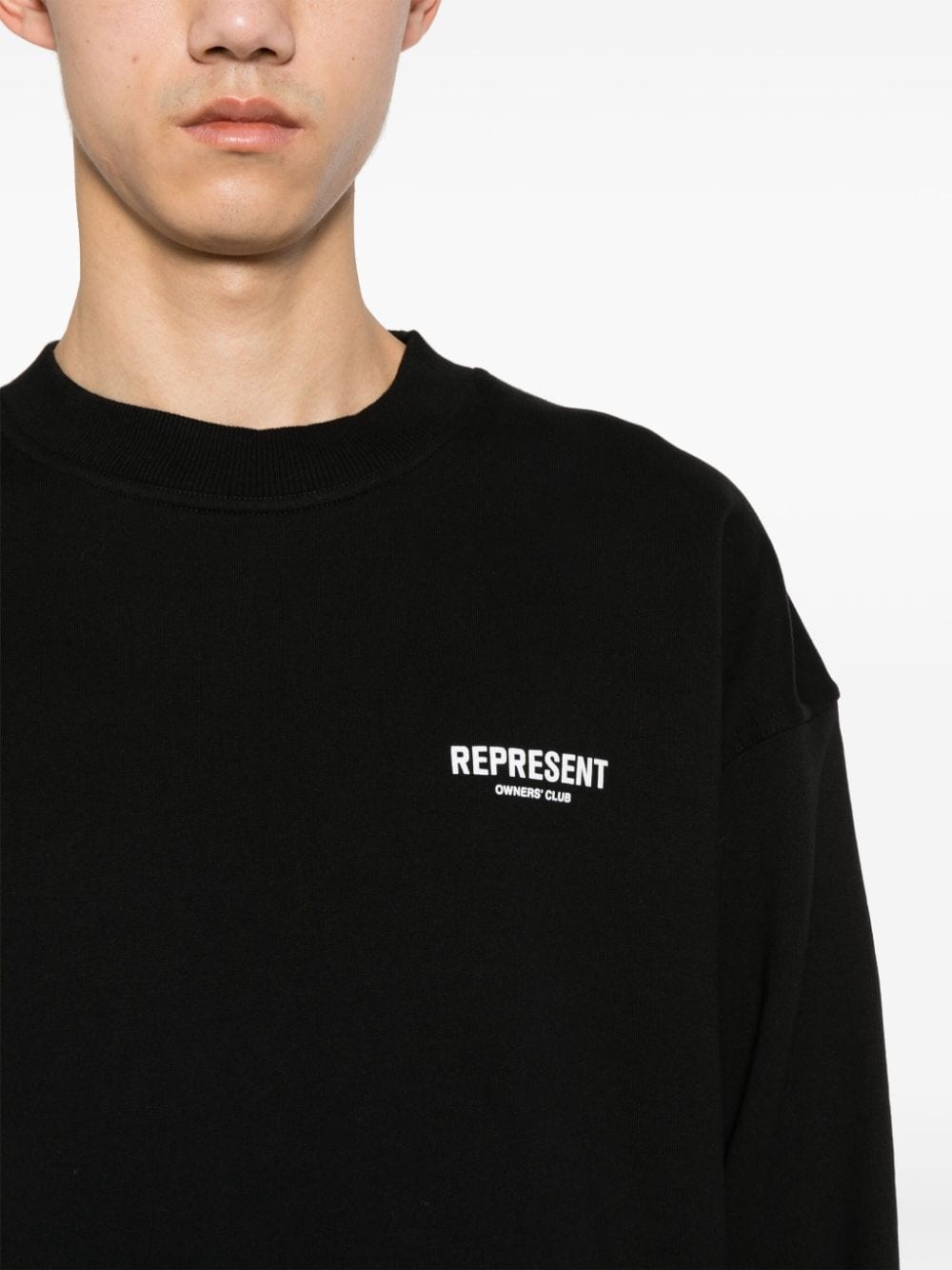 logo-print cotton sweatshirt - 5