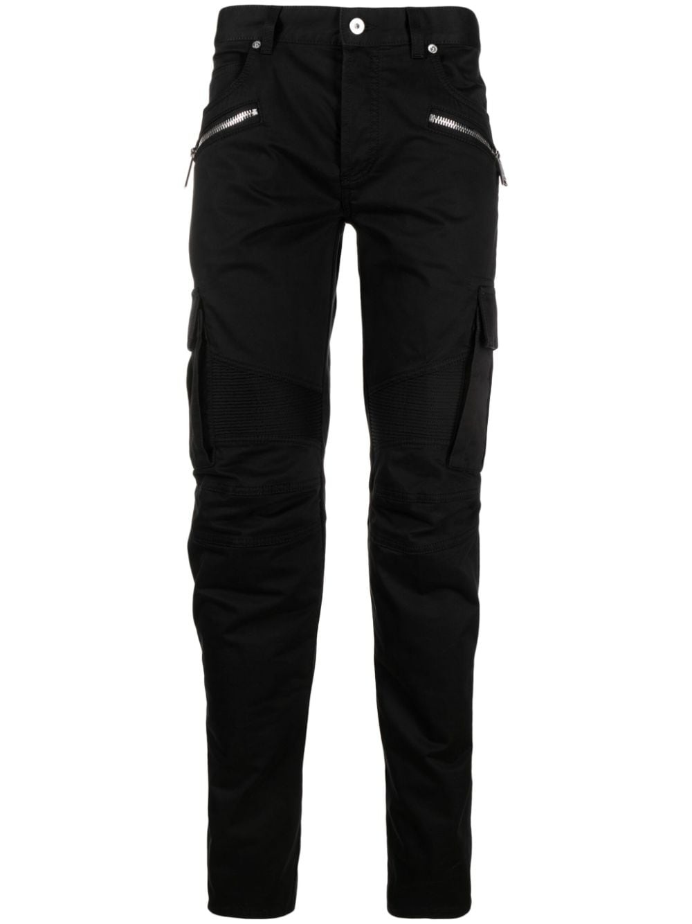 zip-detail skinny-leg trousers - 1