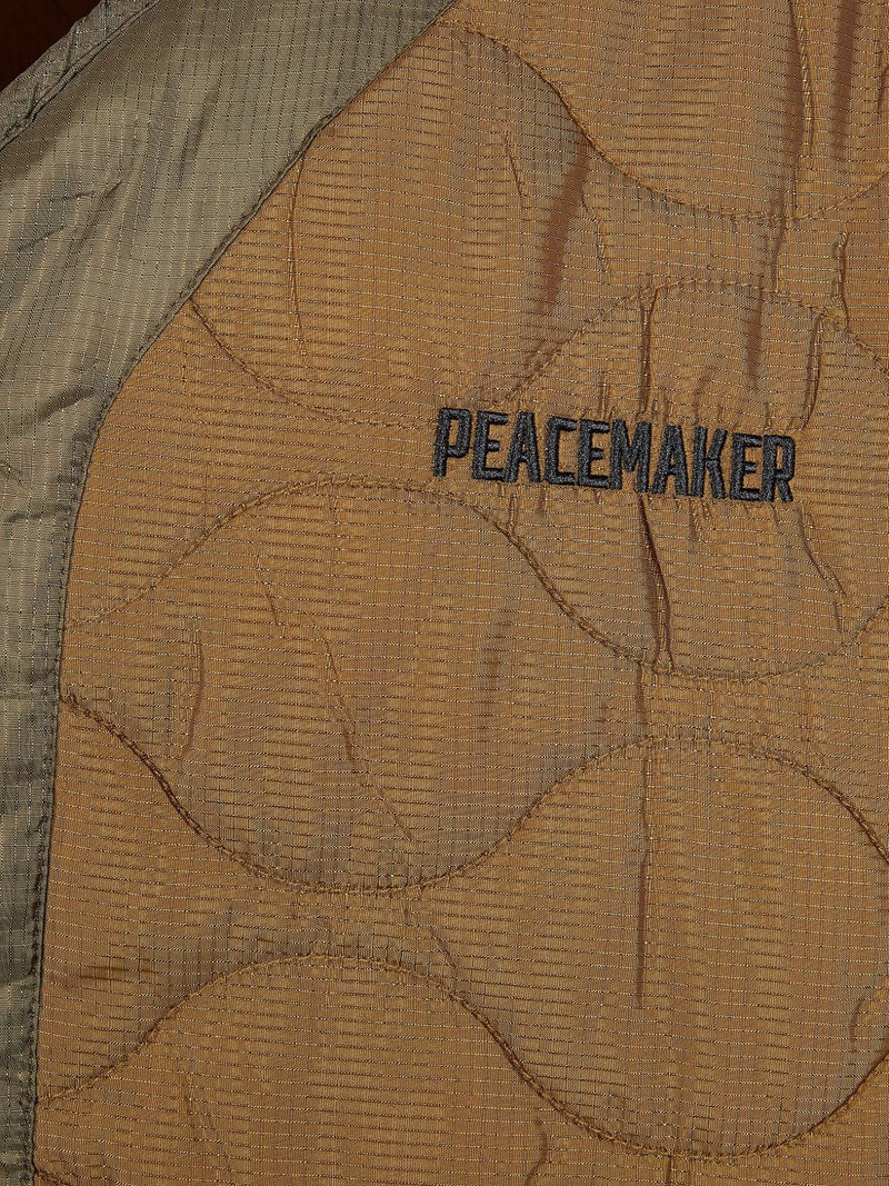 logo-embroidered coat 3
