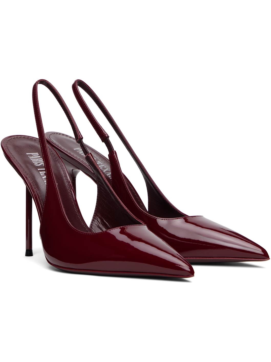 Burgundy Lidia Slingback Heels - 4