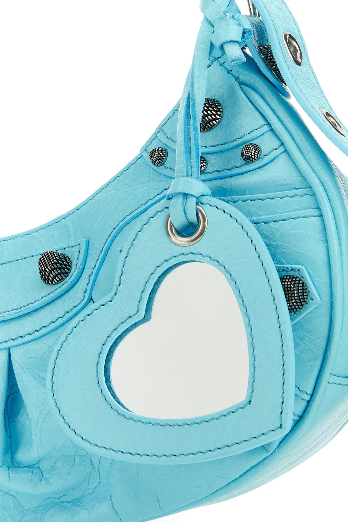 Light blue nappa leather Le Cagole XS shoulder bag - 4