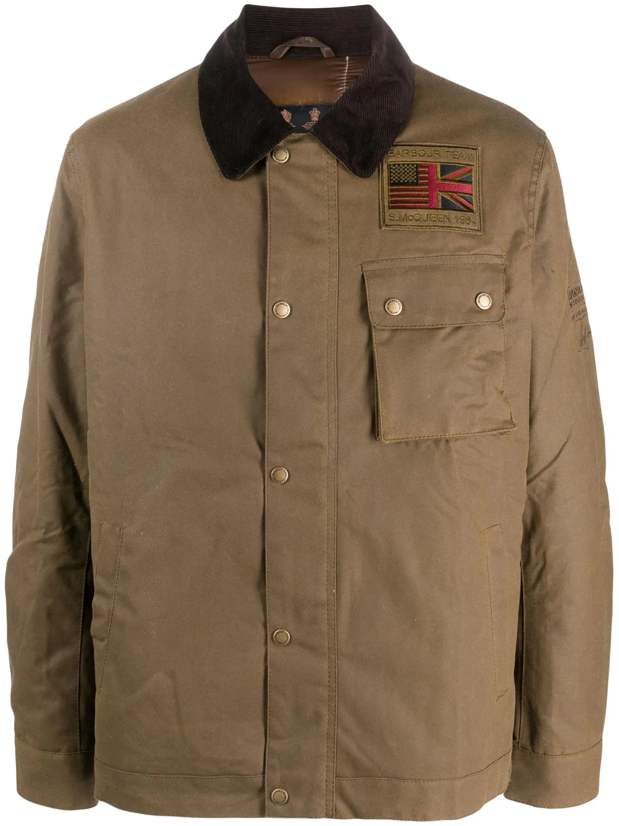 Barbour Logo-patch Cotton Shirt Jacket - 1