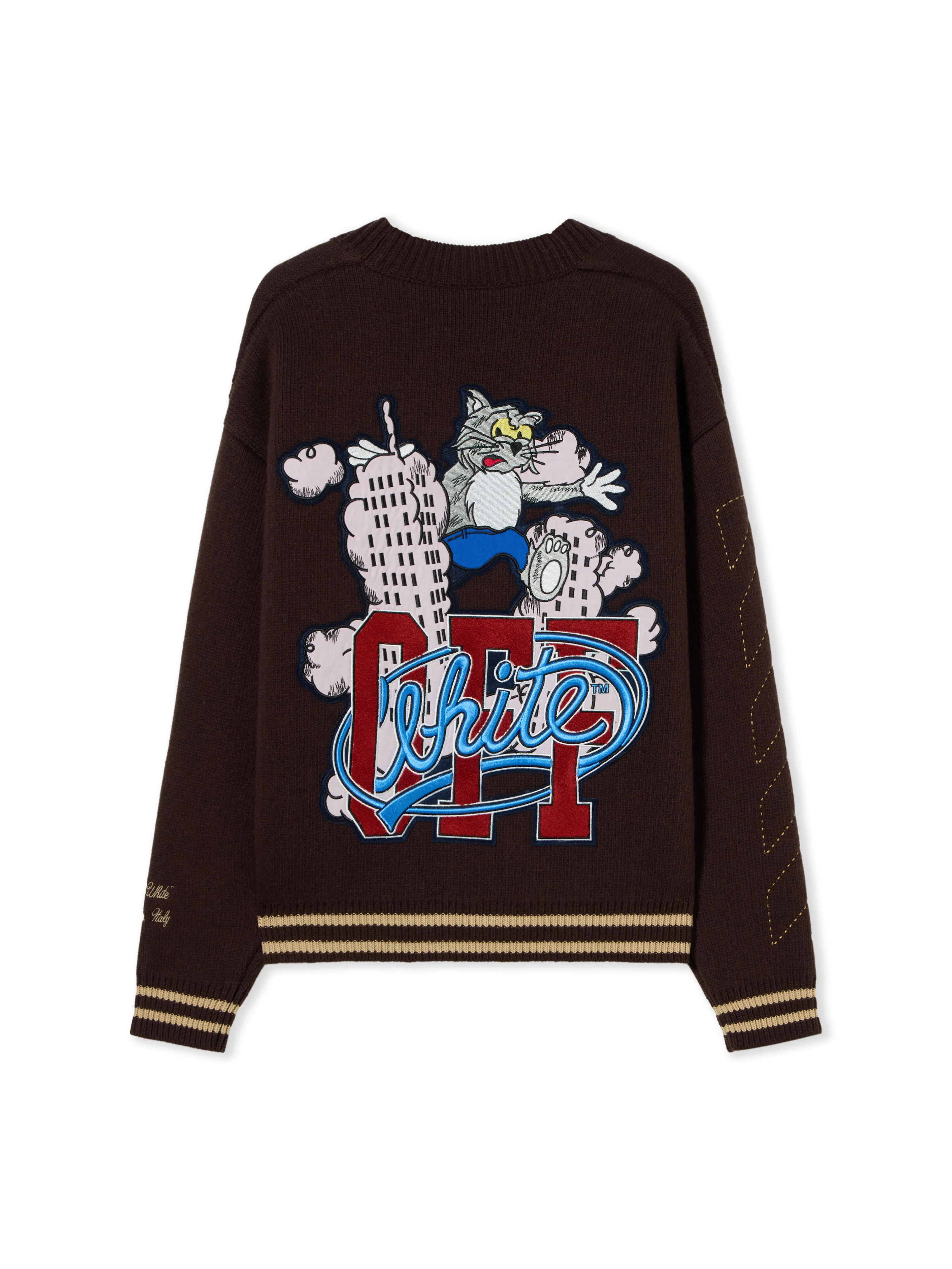 College Varsity Knit Cardigan - 1