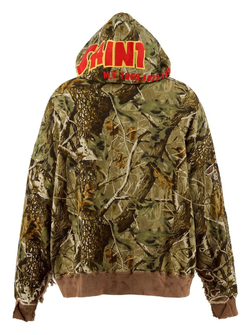 SAINT M×××××× x A Bathing Ape® shark-hooded sweatshirt outlook