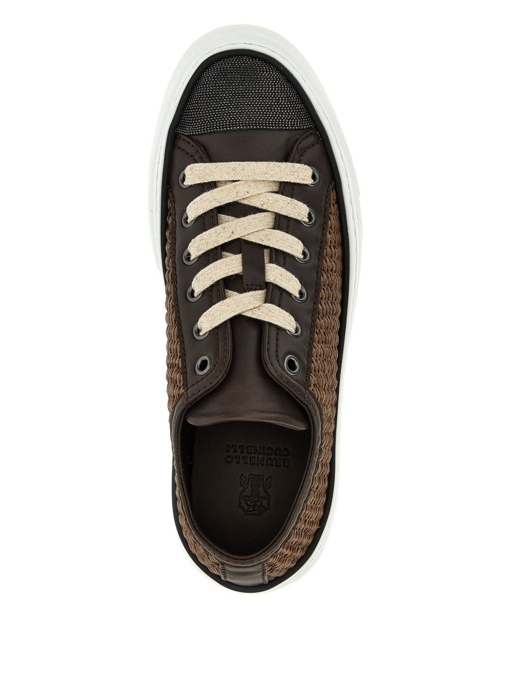 woven-panel sneakers - 4