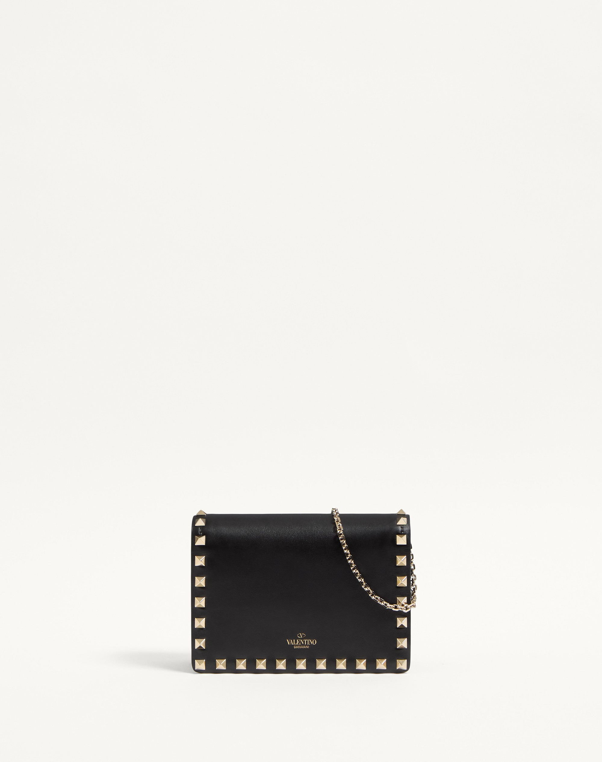 ROCKSTUD CALFSKIN CHAIN POUCH - 4