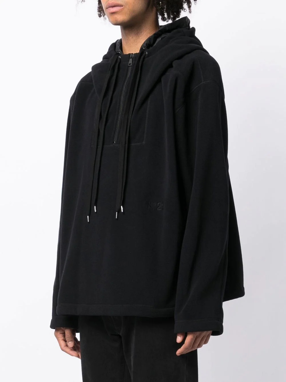 oversized drawstring hoodie - 3