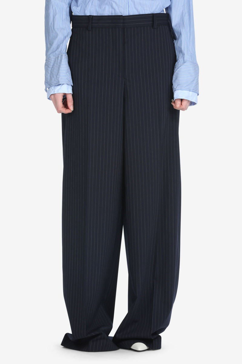 PINSTRIPE WIDE-LEG TROUSERS 1