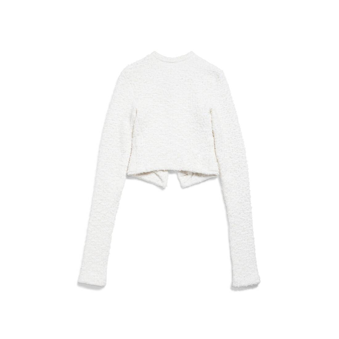 Women's Cropped Cardigan in White - 6