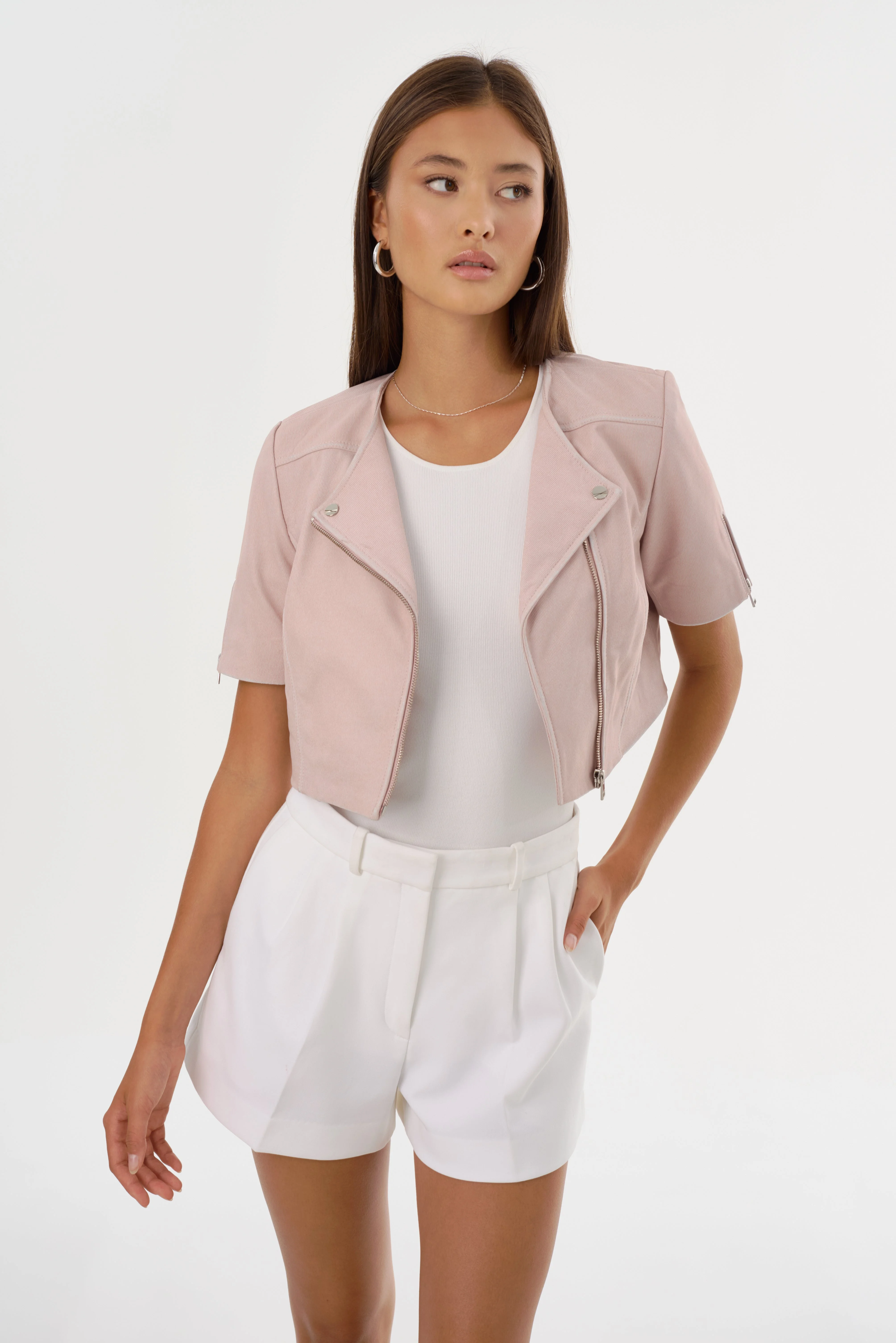 KIRSI | Cropped Biker Jacket - 1