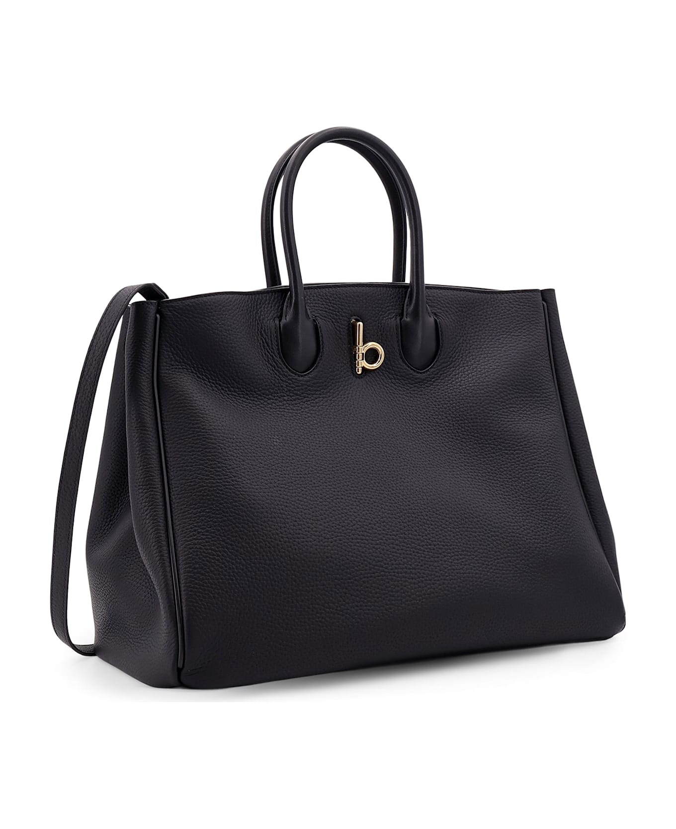 Black Leather Medium Rocking Horse Handbag - 3