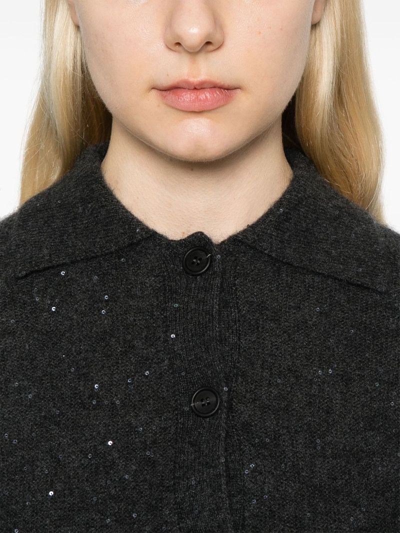 sequin-embellished polo sweater 5