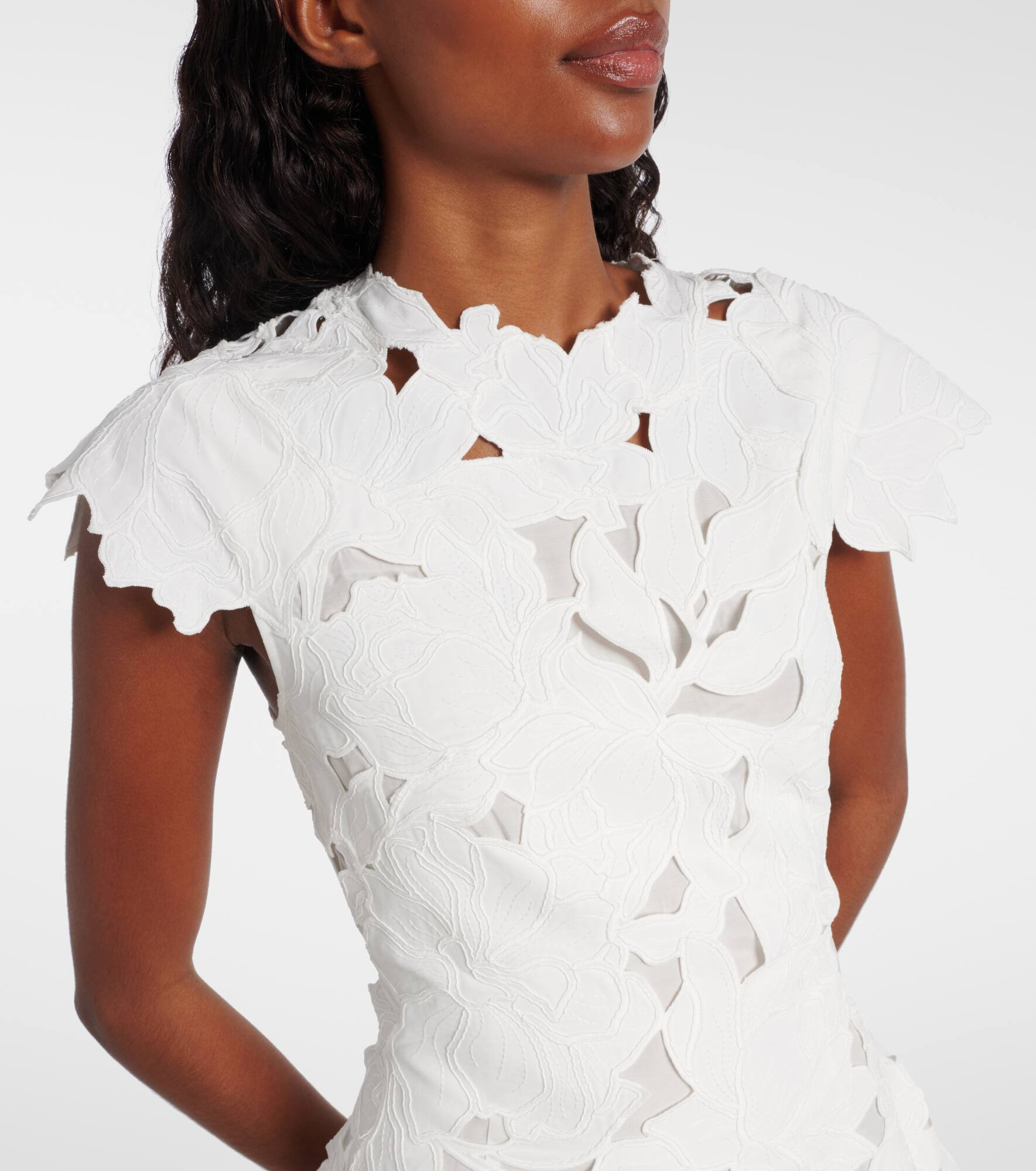 Holloway embroidered lace minidress - 4