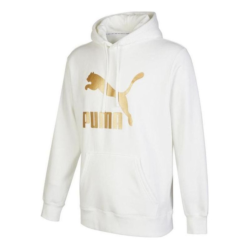 PUMA Classics 금속 보통 적합 Hoodie 'White'537678-02 1