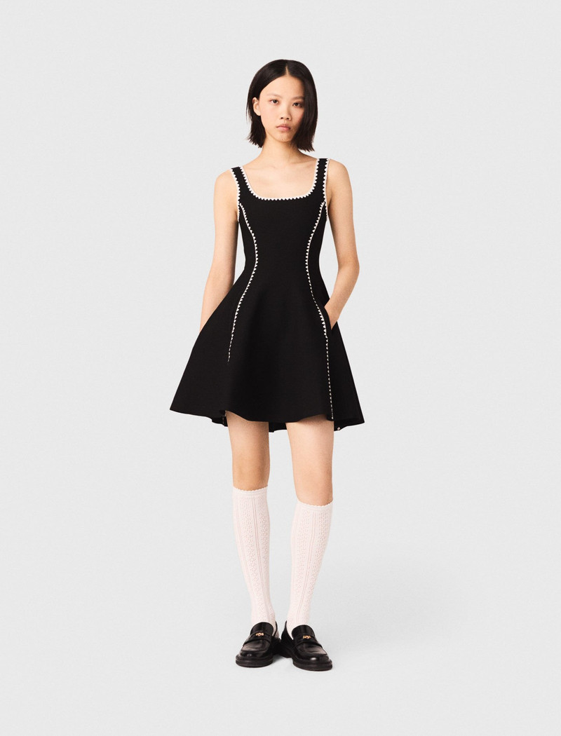 maje Short dress with topstitch details outlook