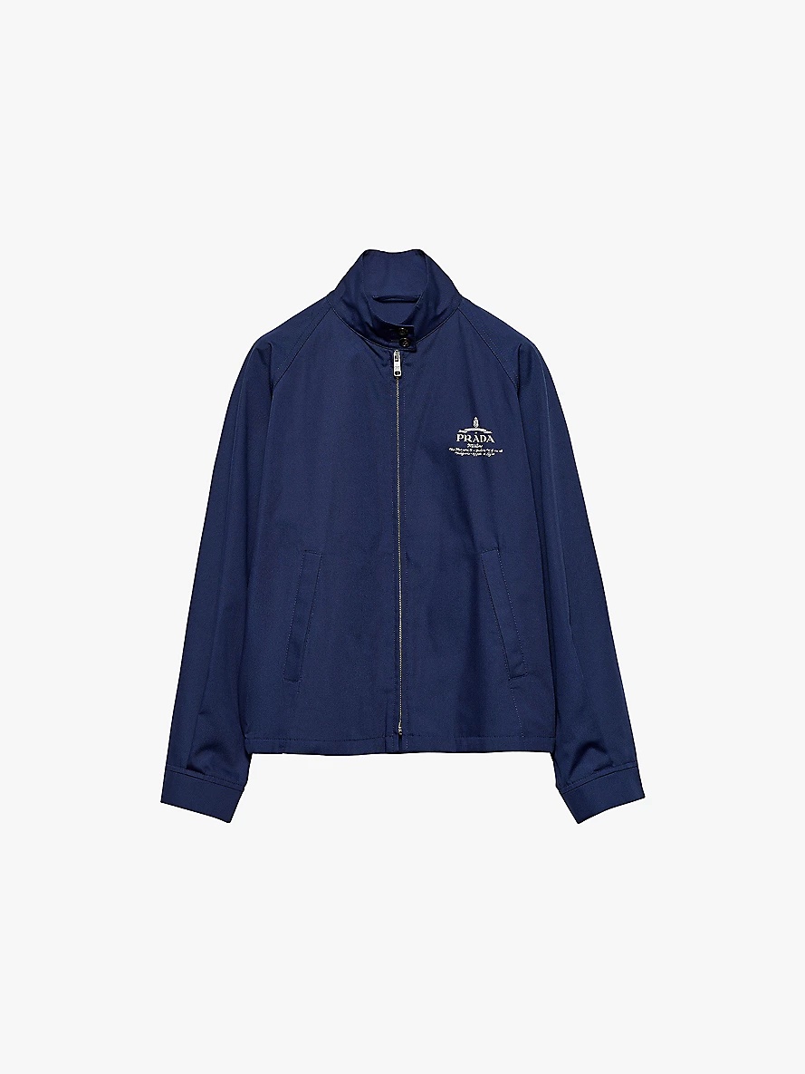 Logo-print poplin blouson jacket - 1