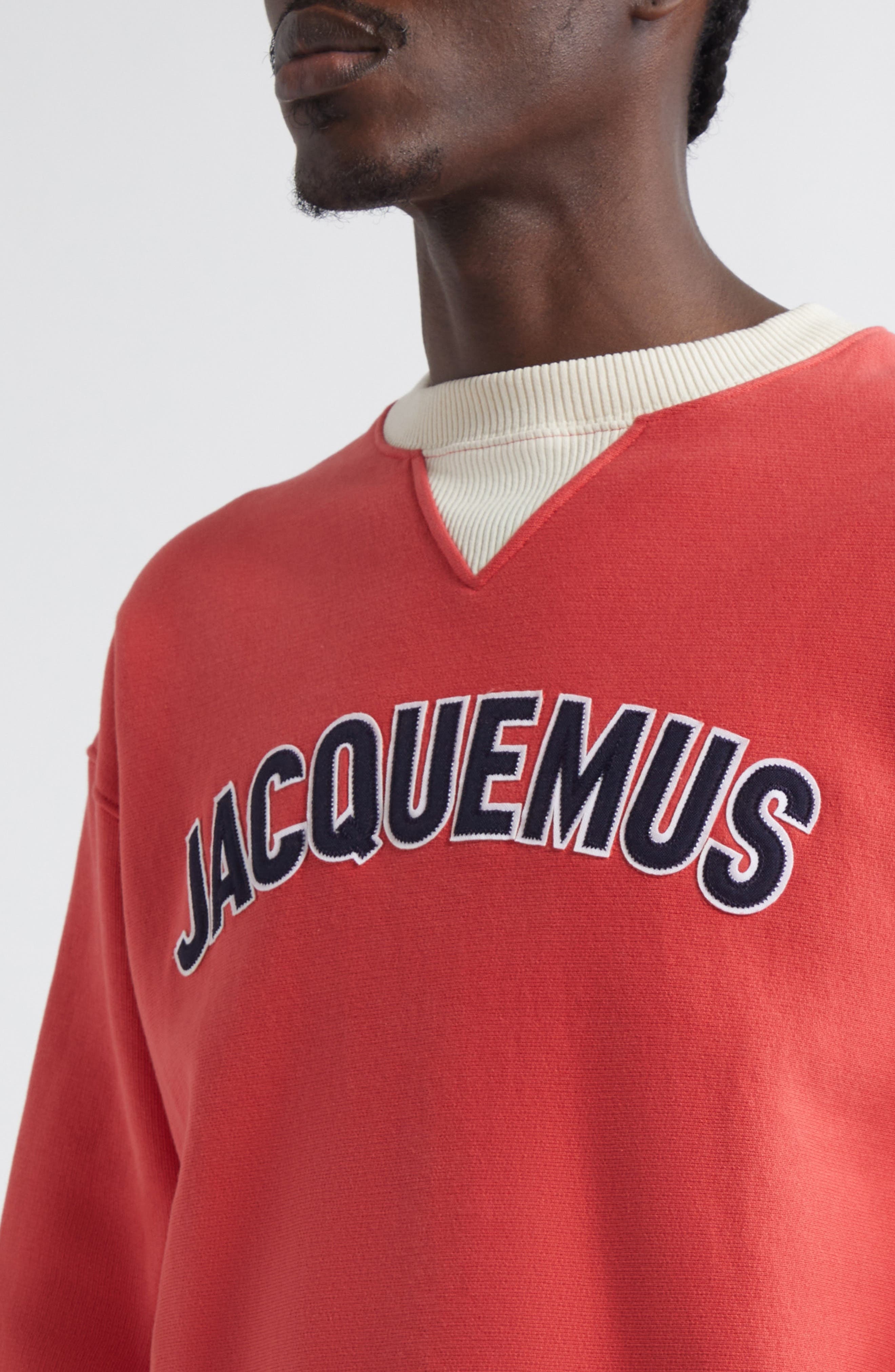 Jacquemus Le Sweatshirt Baseball Logo Sweatshirt in Multi-Red at Nordstrom - 5
