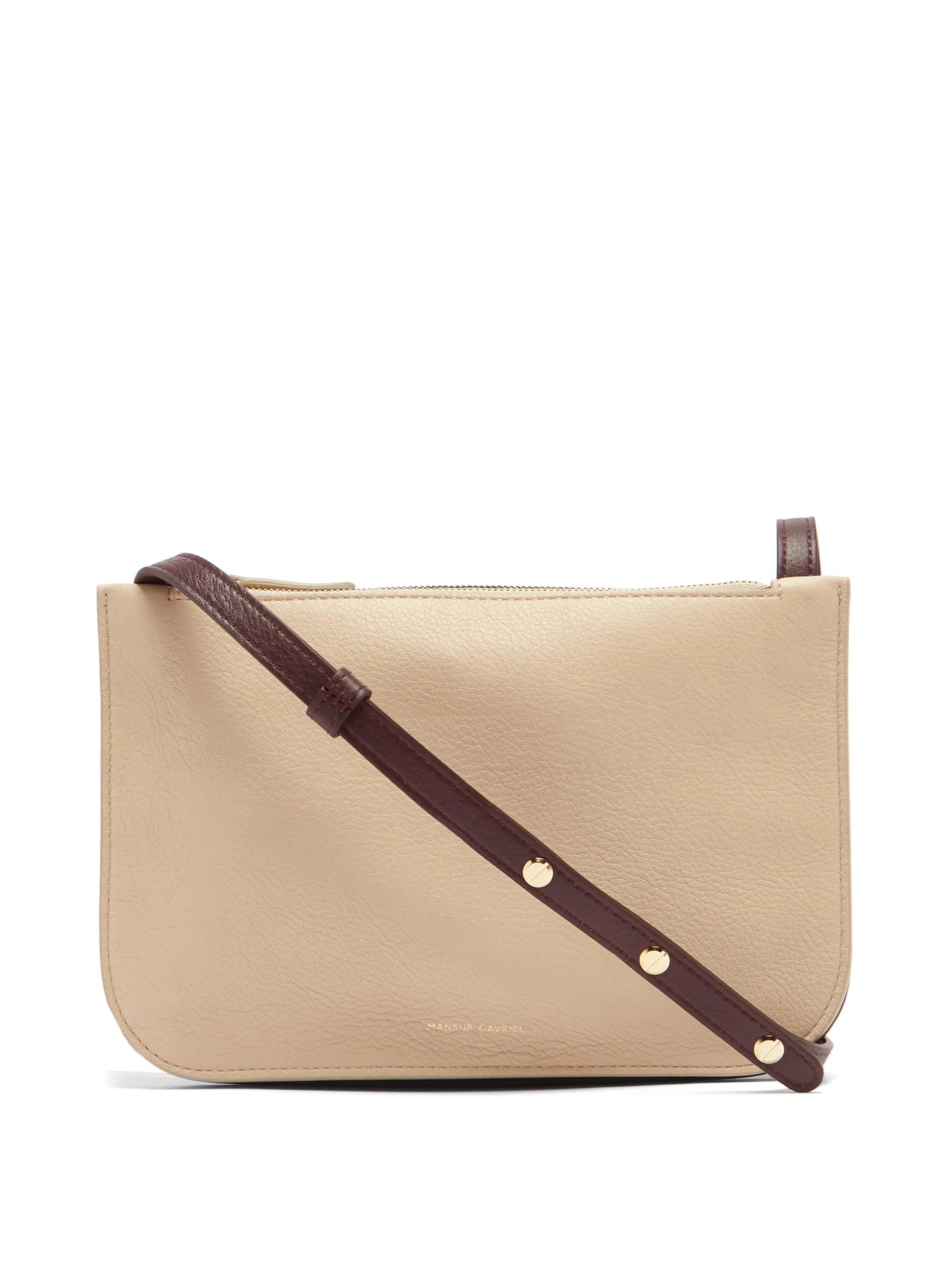 Double leather cross-body bag - 1