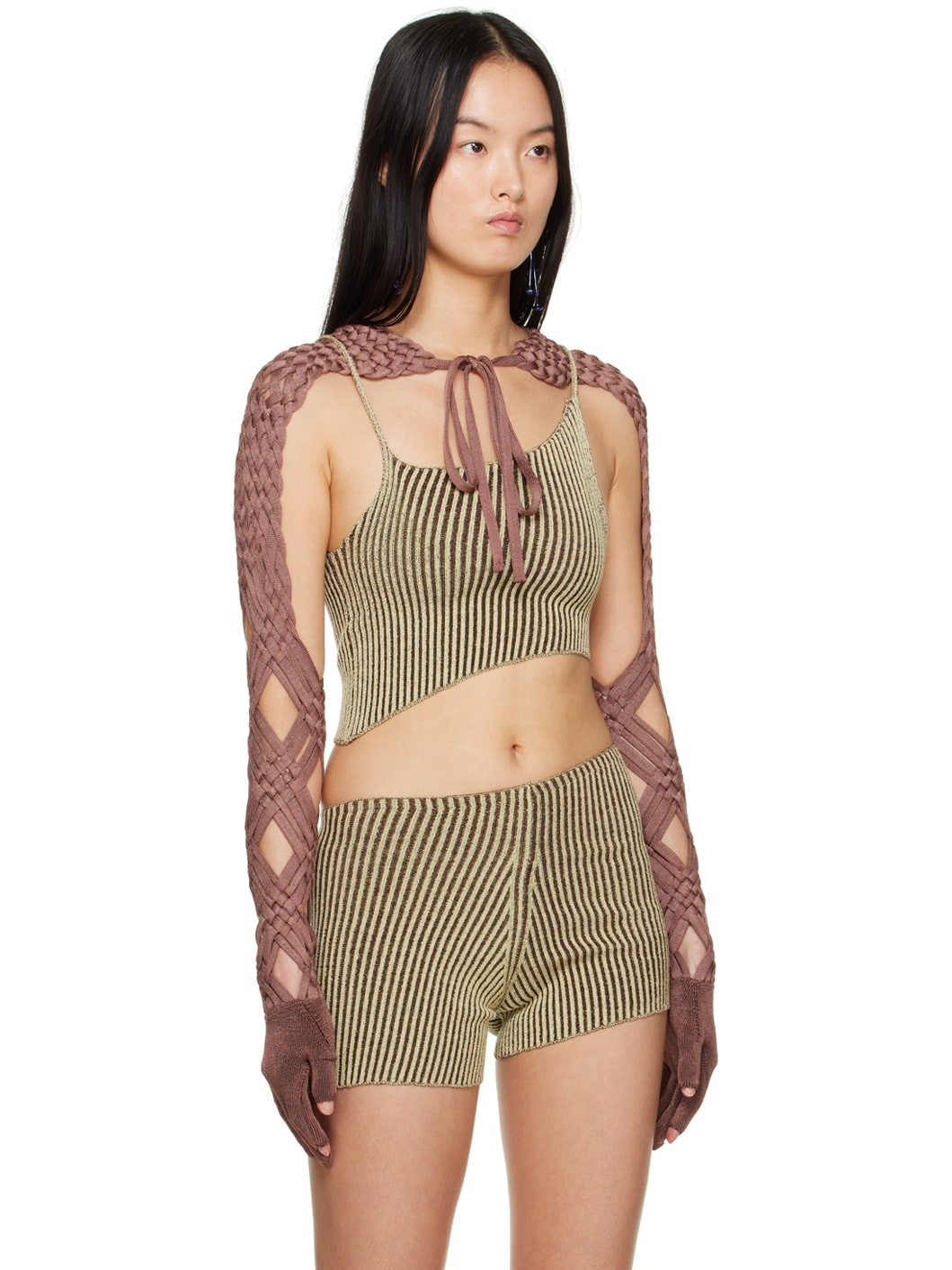 SSENSE Exclusive Yellow & Brown Tank Top - 2
