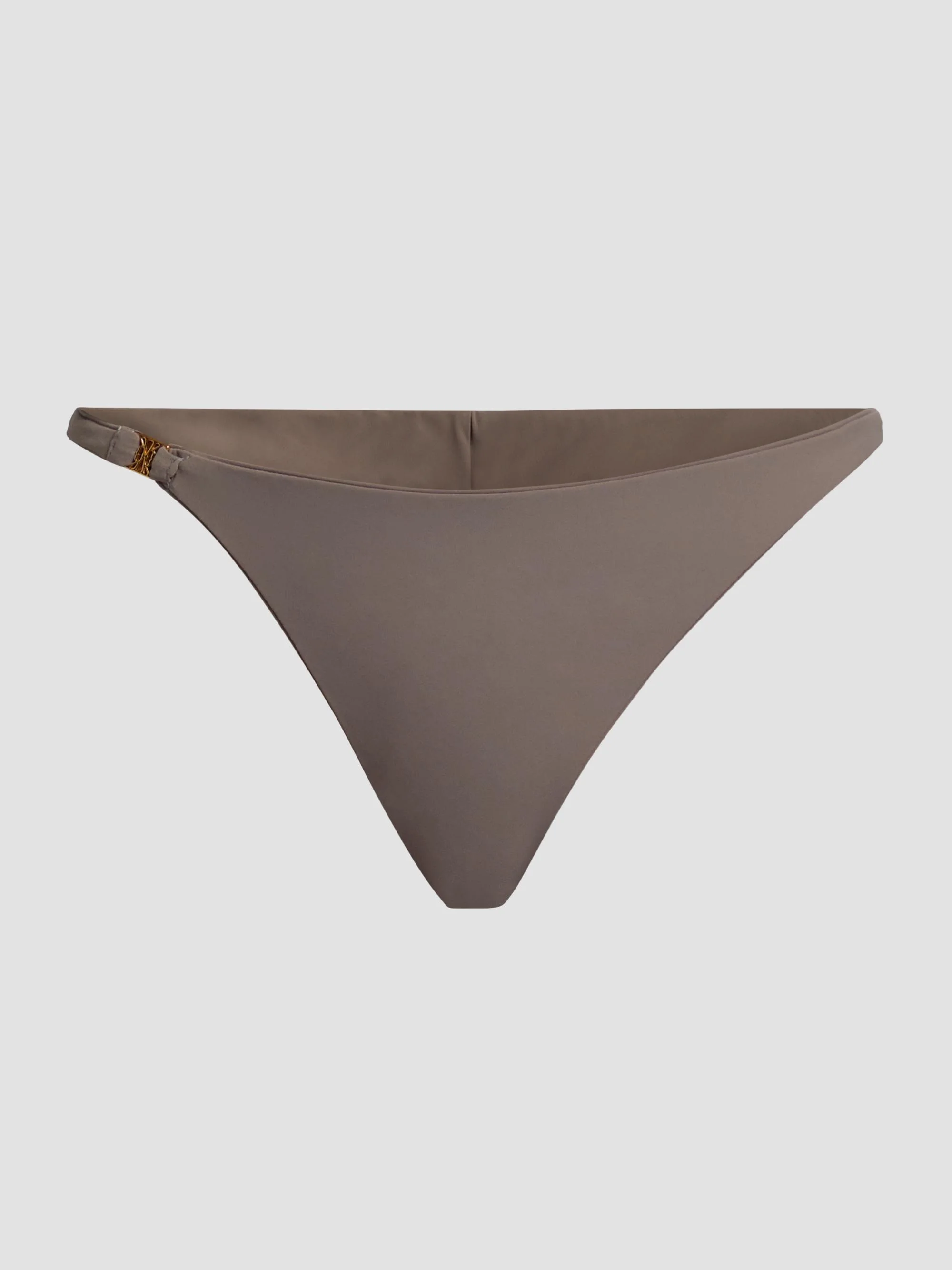 Women's Athletic High-Leg Bikini Bottom - Smoke - 1