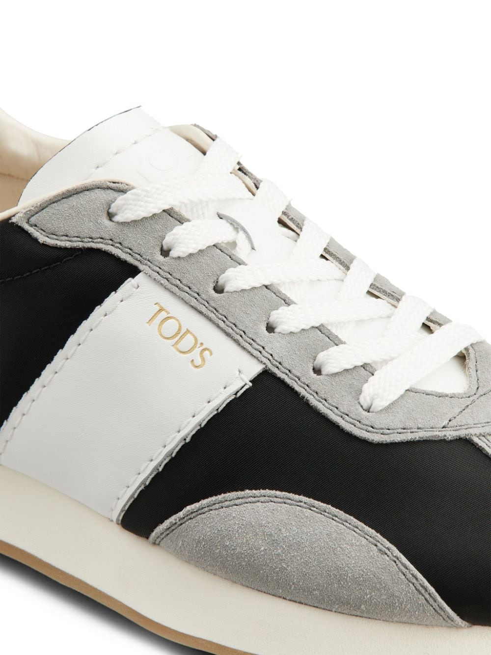 suede-trimmed sneakers - 5