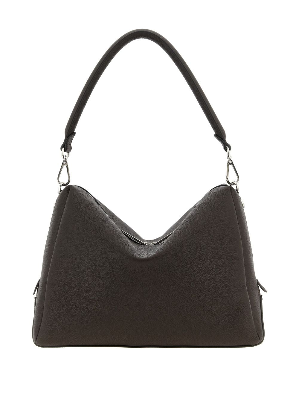 FF logo leather shoulder bag - 2