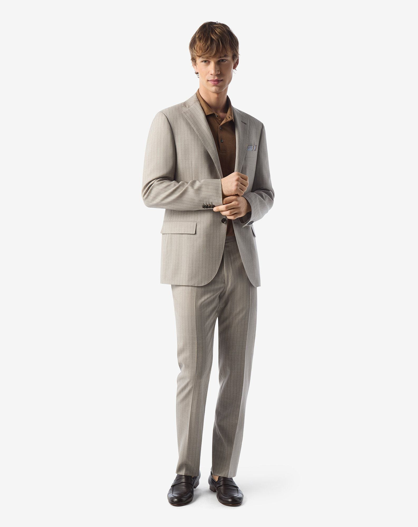 Beige pure wool suit - 2