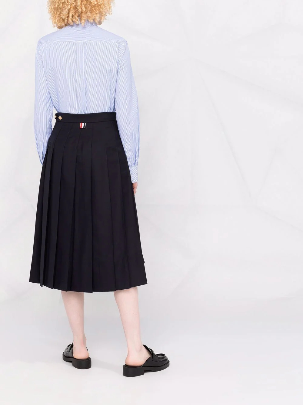 Dropped Back Pleated Skirt - 5