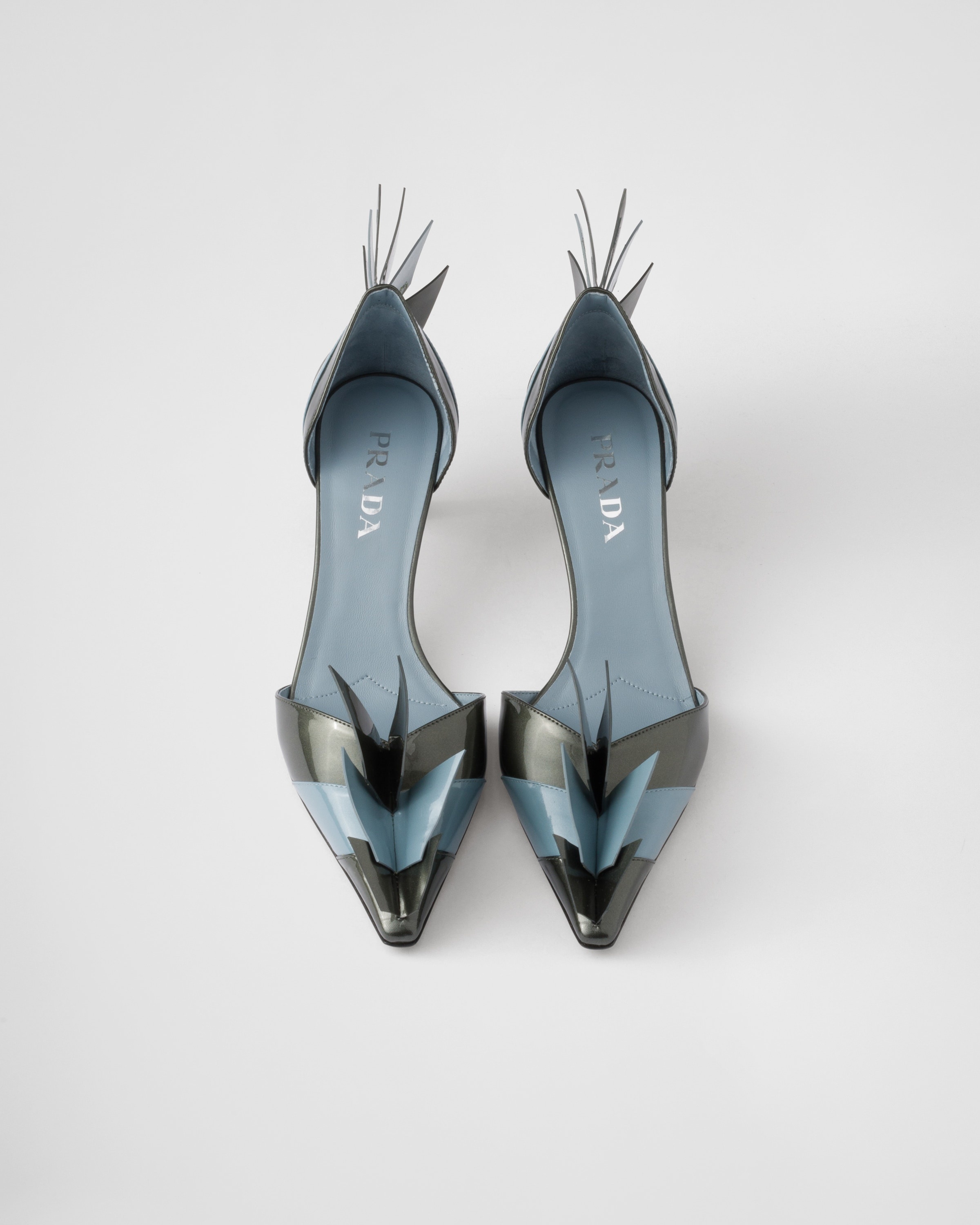 Two-tone patent leather D'Orsay pumps - 3