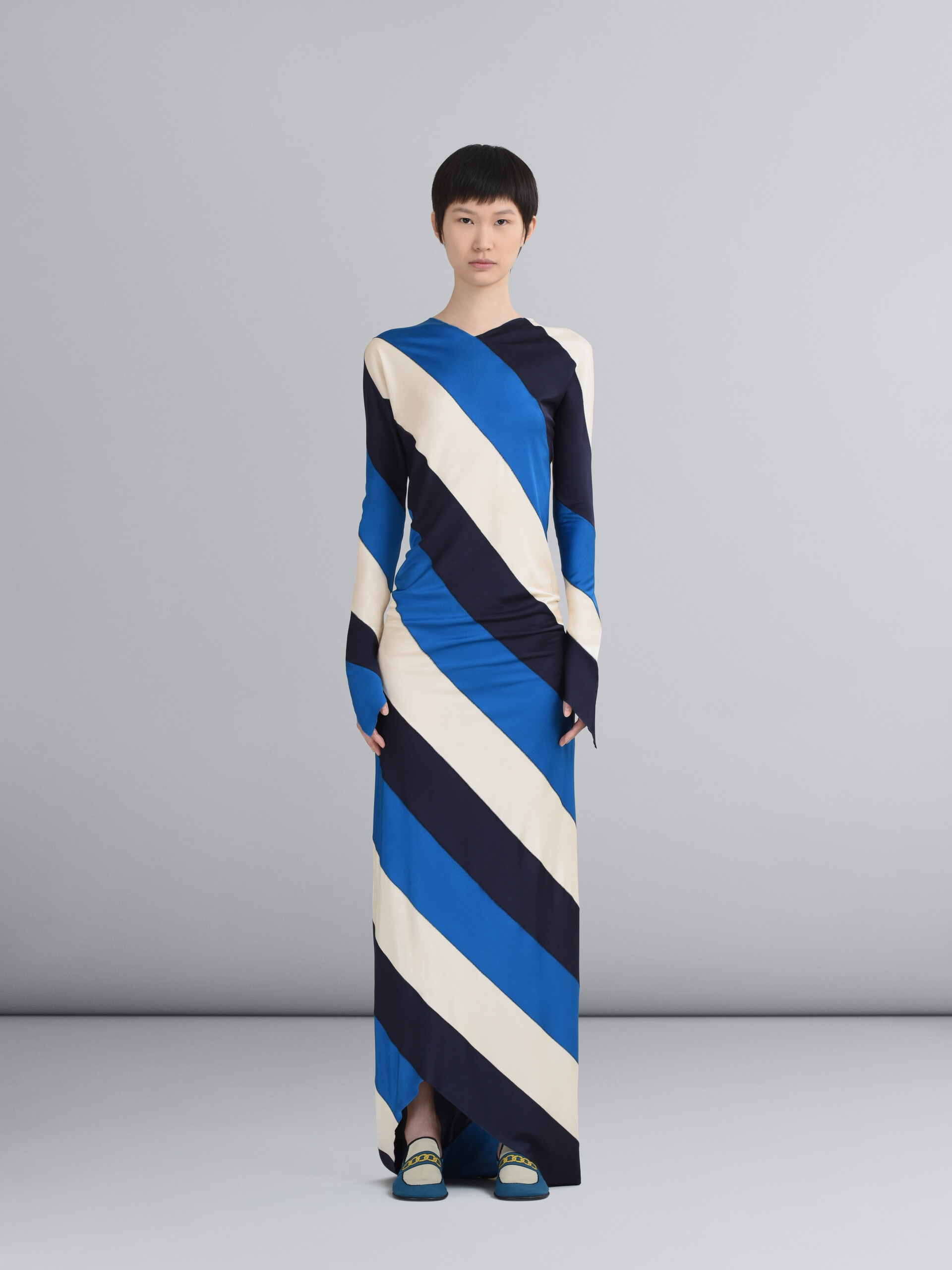 VISCOSE JERSEY LONG DRESS - 2