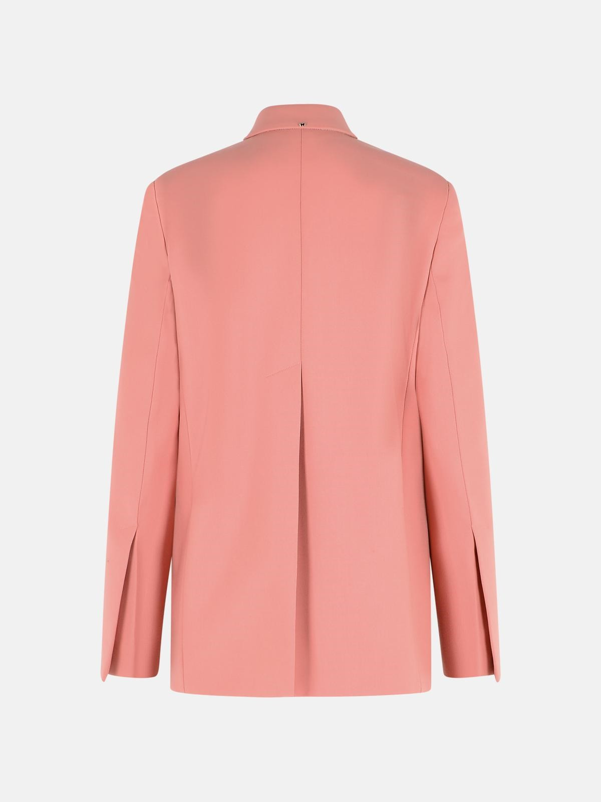 'ESULE' STRAIGHT BLAZER IN ANTIQUE PINK VIRGIN WOOL - 3