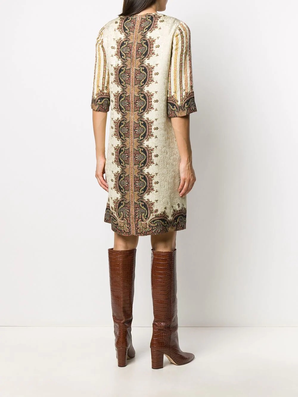  paisley print shift dress  - 4