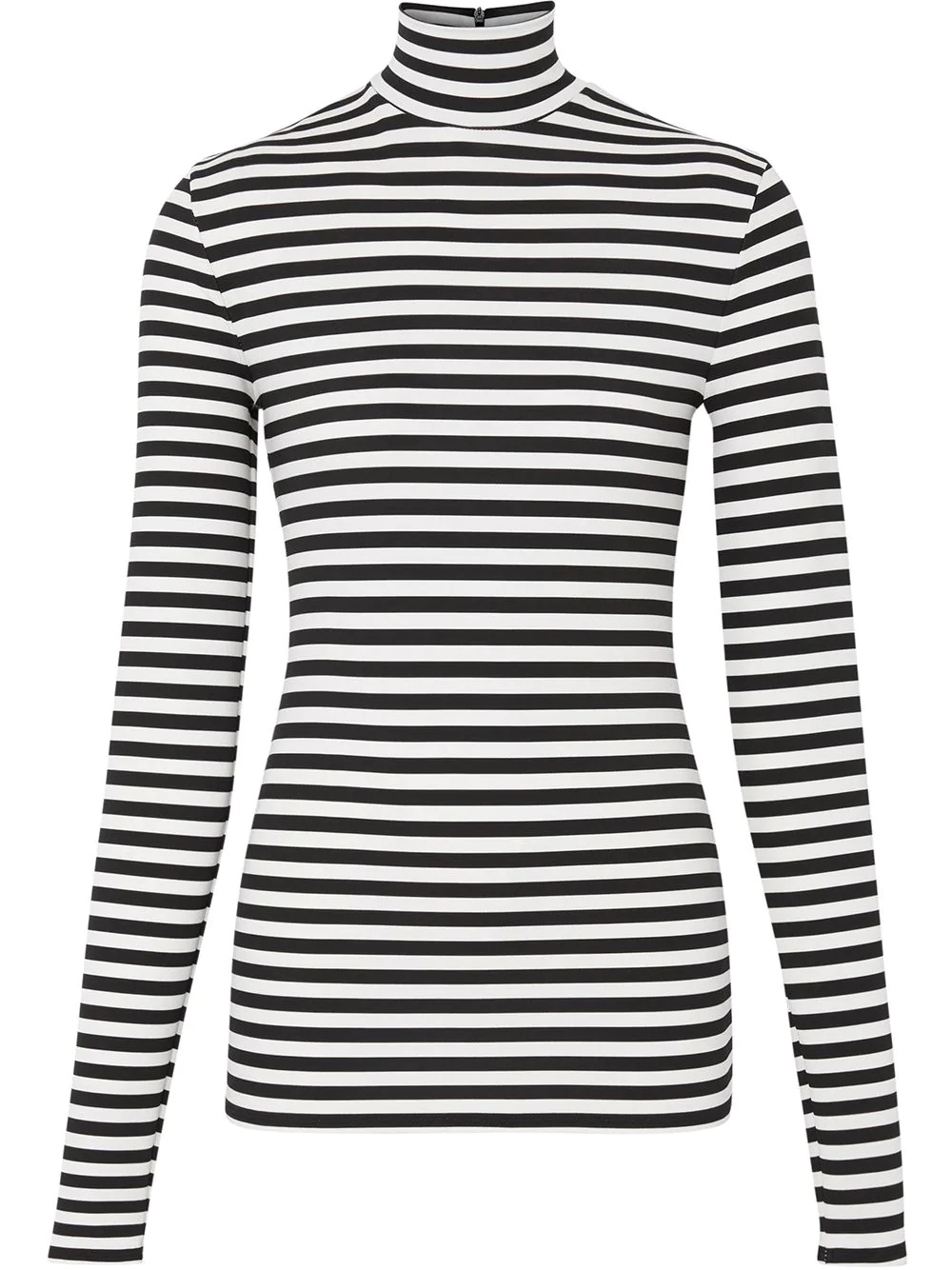 striped turtleneck T-shirt - 1