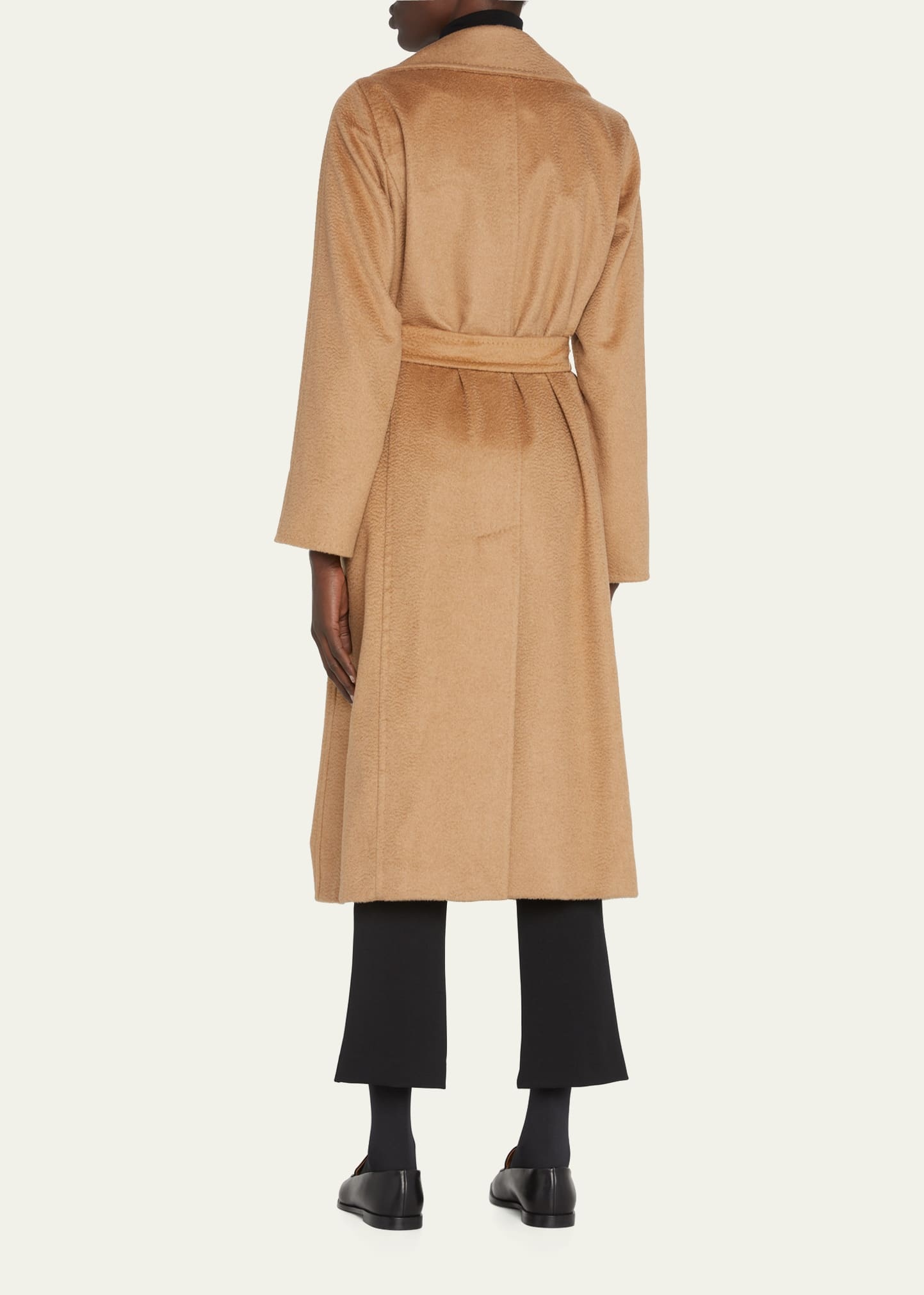 Manuela Belted Camel Hair Coat, Camel - 3