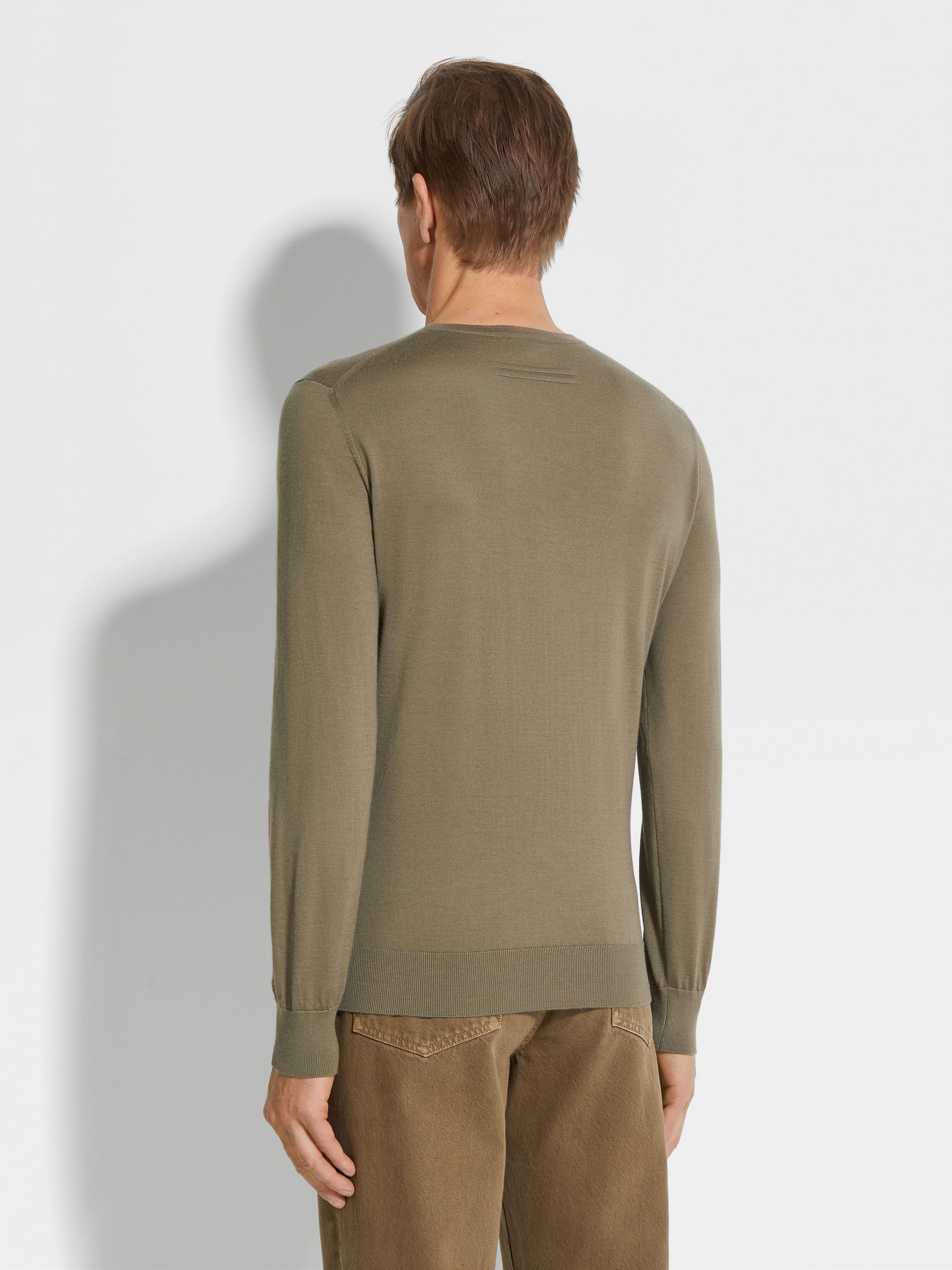 KHAKI CASHSETA CREWNECK - 5