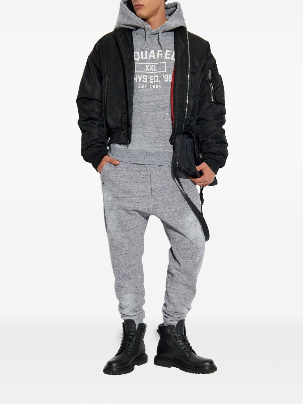 distressed-detail track pants - 2